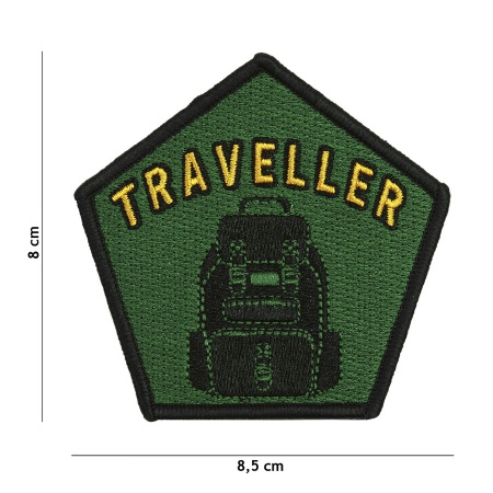 Patch Traveller with velcro surplus militaire lorraine grand est meuse stenay commercy surplus belgique surplus luxembourg Metz Nancy Verdun survivalisme bushcraft 