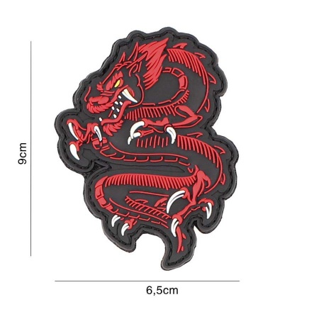 Patch 3D PVC dragon red surplus militaire lorraine grand est meuse stenay commercy surplus belgique surplus luxembourg Metz Nancy Verdun survivalisme bushcraft 