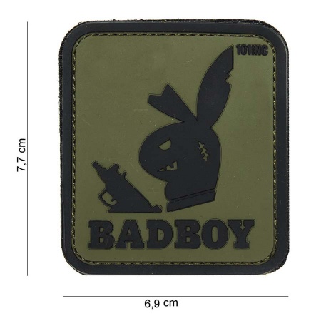 Patch 3D PVC Badboy green Playboy surplus militaire lorraine grand est meuse stenay commercy surplus belgique surplus luxembourg Metz Nancy Verdun survivalisme bushcraft 