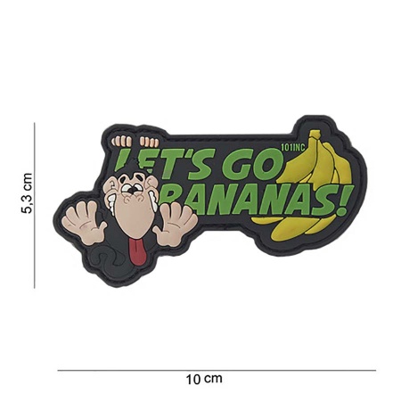 Patch 3D PVC Let's go bananas surplus militaire lorraine grand est meuse stenay commercy surplus belgique surplus luxembourg Metz Nancy Verdun survivalisme bushcraft 