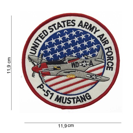 Ecusson " United States army Airforce P-51 Mustang " (grand)  surplus militaire lorraine grand est meuse stenay commercy surplus belgique surplus luxembourg Metz Nancy Verdun survivalisme bushcraft 