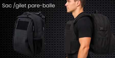 Sac &agrave; dos tactique 2 en 1 avec porte plaque extractible (Opex)