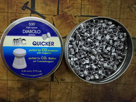 500 plombs plats High Speed Diabolo 4.5mm Quicker (MSC)