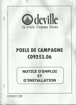 Notice poele de campagne C09253.06 Deville