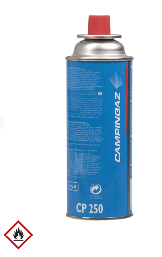 CARTOUCHE &Agrave; GAZ BUTANE 250G surplus militaire de stenay commercy nancy metz reims belgique luxembourg longwy Verdun Sedan Charleville militaria bushcraft survie bivouac