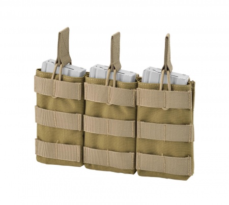Porte chargeur triple ouvert coyote (Defcon5) surplus militaire de stenay commercy nancy metz reims belgique luxembourg longwy Verdun Sedan Charleville militaria bushcraft survie bivouac
