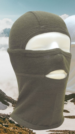 Cagoule en laine Merinos kaki 200G (ARTICA-TREK) surplus militaire de stenay commercy nancy metz reims belgique luxembourg longwy Verdun Sedan Charleville militaria bushcraft survie bivouac