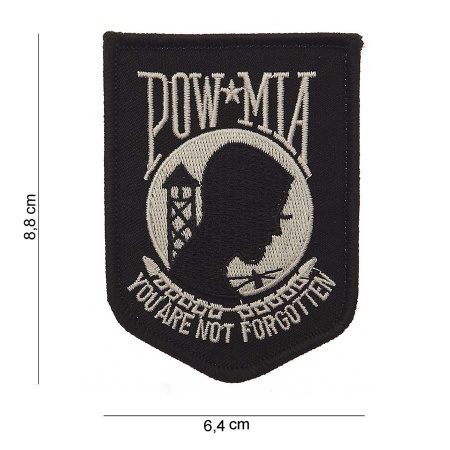 Patch " pow mia " (black) surplus militaire de stenay commercy nancy metz reims belgique luxembourg longwy Verdun Sedan Charleville militaria bushcraft survie bivouac