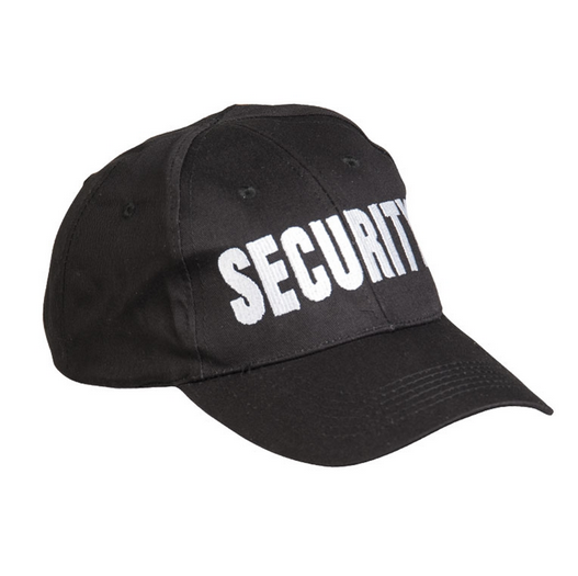 Casquette base-ball noire brodée SECURITY (Miltec)