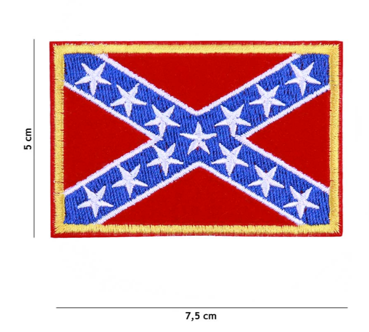 Ecusson drapeau rebel (à coudre) (frais de port inclus)