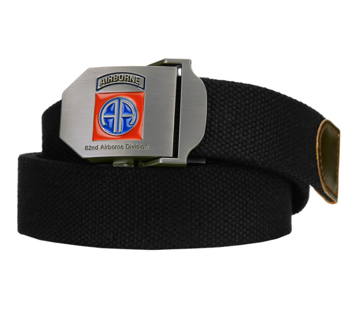 Ceinture noire en tissus style 9, 82nd Airborne