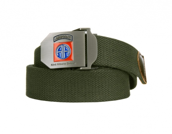 Ceinture kaki en tissus style 9, 82nd Airborne