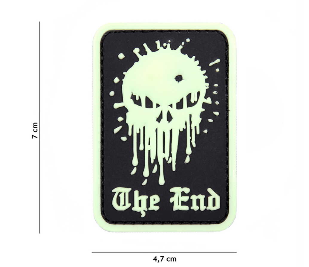 Patch 3D PVC Skull the end glow in the dark