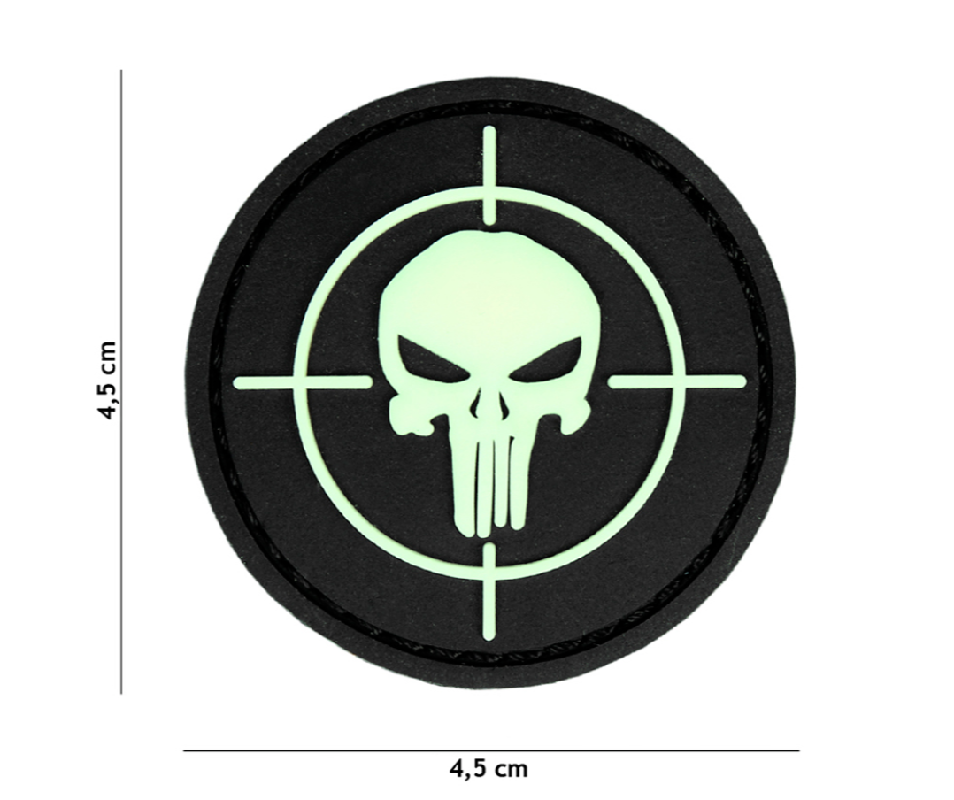 Velcro 3D PVC Punisher sight glow in the dark