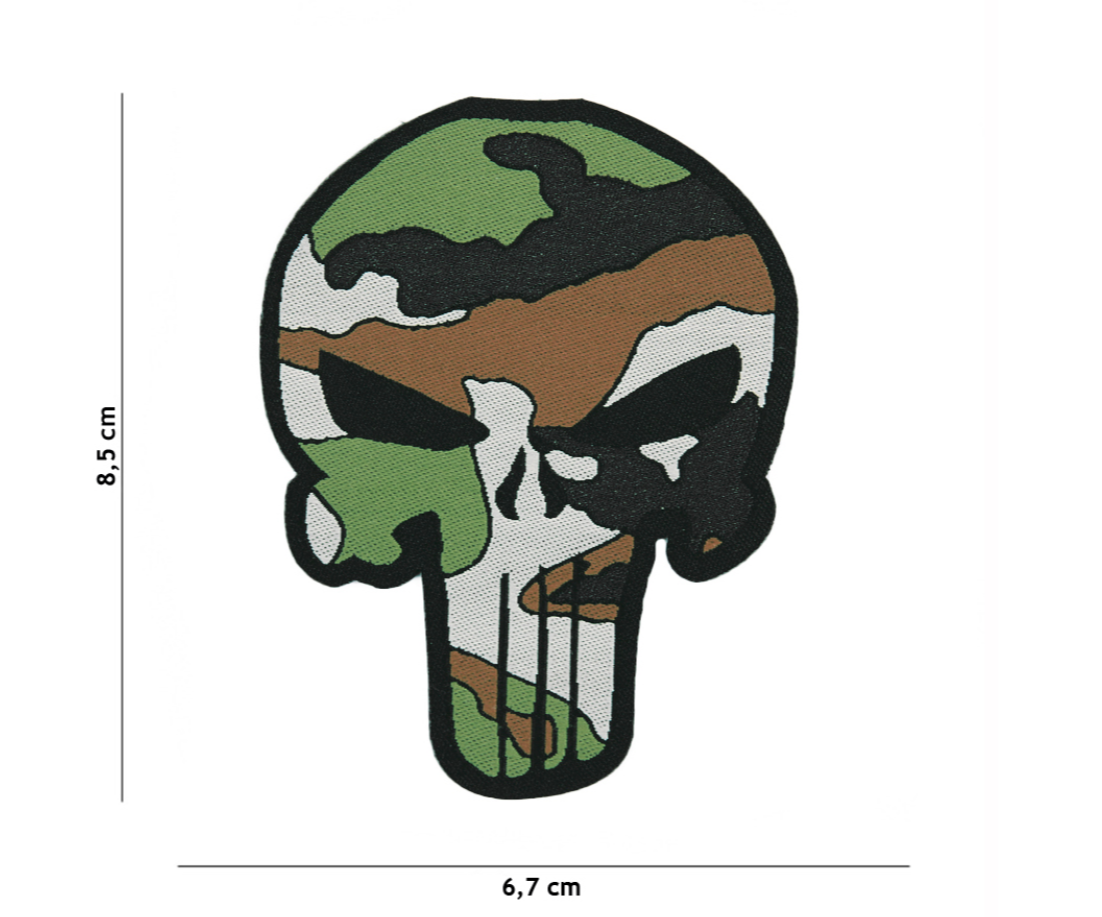 Velcro en tissus Punisher Woodland