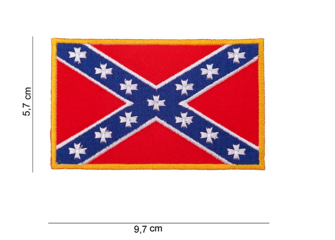 Ecusson drapeau rebel (moyen) surplus militaire stenay commercy surplus belgique surplus luxembourg