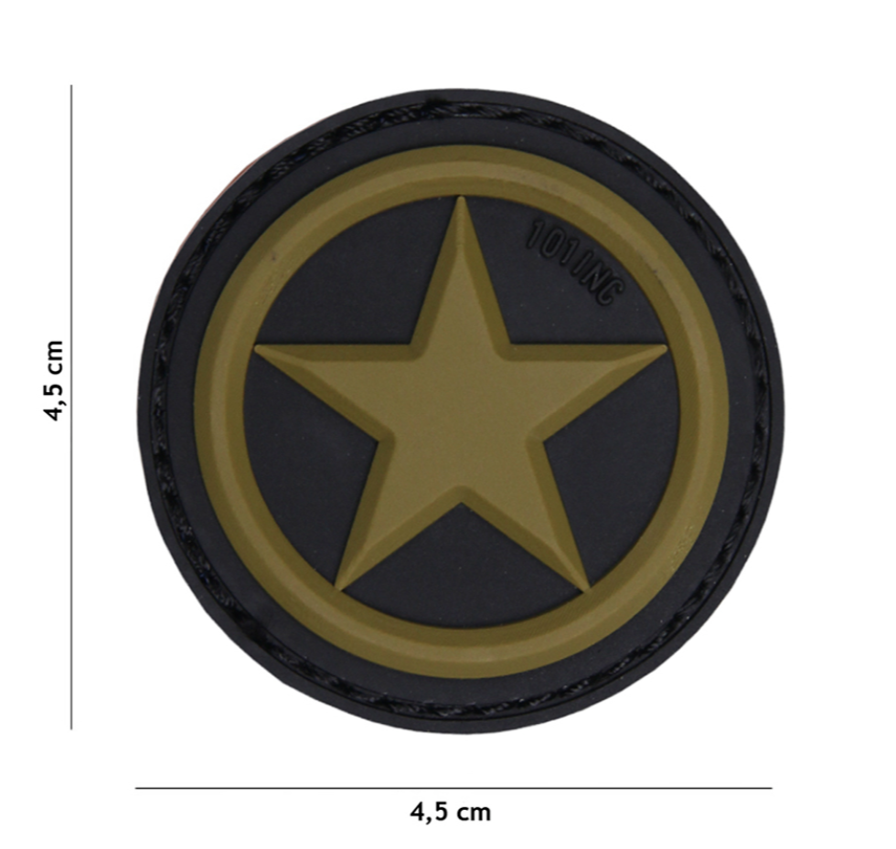 Velcro 3D PVC USA star vert surplus militaire stenay commercy surplus belgique surplus luxembourg