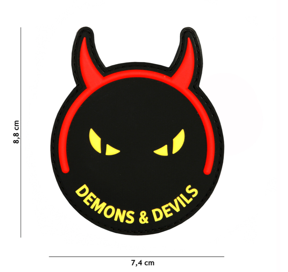 Velcro 3D PVC Demons & Devils noir-jaunesurplus militaire stenay commercy surplus belgique surplus luxembourg