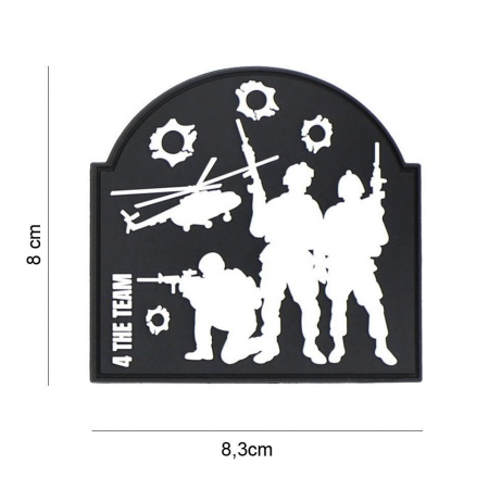 Patch 3D PVC 4 the team surplus militaire lorraine grand est meuse stenay commercy surplus belgique surplus luxembourg Metz Nancy Verdun survivalisme bushcraft 