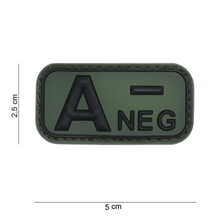 Patch 3D PVC type A- négatif vert surplus militaire lorraine grand est meuse stenay commercy surplus belgique surplus luxembourg Metz Nancy Verdun survivalisme bushcraft 