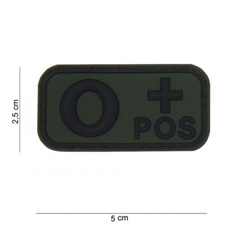 Patch 3D PVC type O + positif vert surplus militaire lorraine grand est meuse stenay commercy surplus belgique surplus luxembourg Metz Nancy Verdun survivalisme bushcraft 