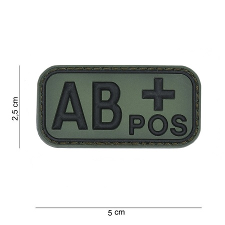 Patch 3D PVC type AB+ positif vert surplus militaire lorraine grand est meuse stenay commercy surplus belgique surplus luxembourg Metz Nancy Verdun survivalisme bushcraft 