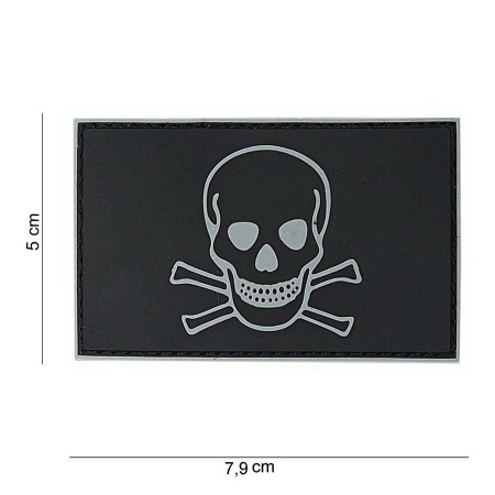 Velcro PVC Skull and Bones noirsurplus militaire lorraine grand est meuse stenay commercy surplus belgique surplus luxembourg Metz Nancy Verdun survivalisme bushcraft 