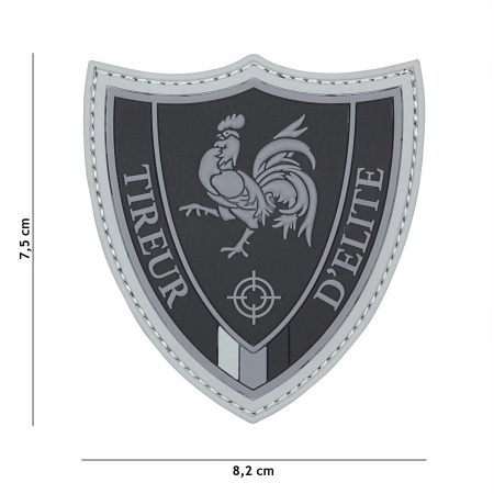 Patch 3D PVC Tireur D'élite black  surplus militaire lorraine grand est meuse stenay commercy surplus belgique surplus luxembourg Metz Nancy Verdun survivalisme bushcraft 