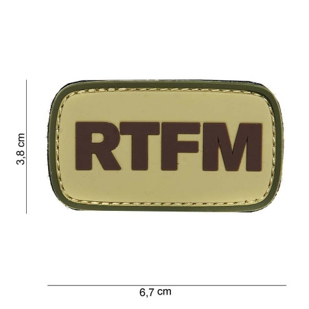 Patch 3D PVC RTFM surplus militaire lorraine grand est meuse stenay commercy surplus belgique surplus luxembourg Metz Nancy Verdun survivalisme bushcraft 