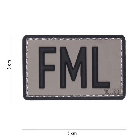 Patch 3D PVC FML (Fuck My Life) grey surplus militaire lorraine grand est meuse stenay commercy surplus belgique surplus luxembourg Metz Nancy Verdun survivalisme bushcraft 