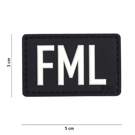 Patch 3D PVC FML (Fuck My Life) black surplus militaire lorraine grand est meuse stenay commercy surplus belgique surplus luxembourg Metz Nancy Verdun survivalisme bushcraft 