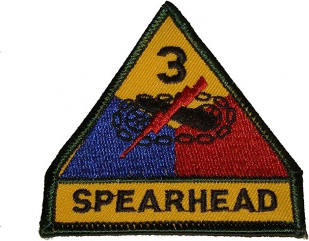 Patch US 3rd Armored Division Spearhead surplus militaire lorraine grand est meuse stenay commercy surplus belgique surplus luxembourg Metz Nancy Verdun survivalisme bushcraft 