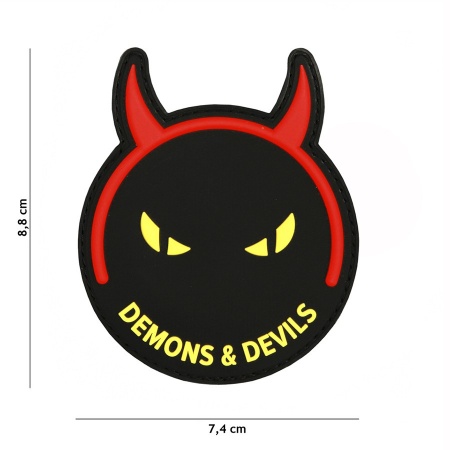 Patch 3D PVC Demons & Devils black-yellow surplus militaire lorraine grand est meuse stenay commercy surplus belgique surplus luxembourg Metz Nancy Verdun survivalisme bushcraft 