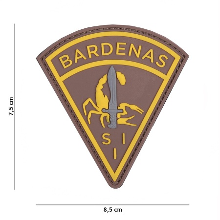 Patch 3D PVC Bardenas yellow-brown surplus militaire lorraine grand est meuse stenay commercy surplus belgique surplus luxembourg Metz Nancy Verdun survivalisme bushcraft 