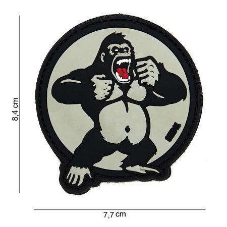 Patch 3D PVC King Kong white surplus militaire lorraine grand est meuse stenay commercy surplus belgique surplus luxembourg Metz Nancy Verdun survivalisme bushcraft 