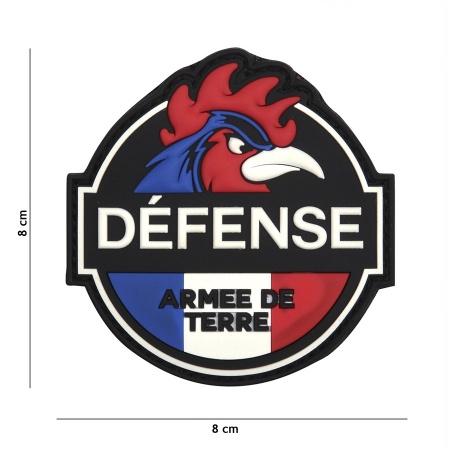 Patch 3D PVC Défense Armée de Terre surplus militaire lorraine grand est meuse stenay commercy surplus belgique surplus luxembourg Metz Nancy Verdun survivalisme bushcraft 