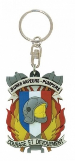 Porte-clé souple Jeunes Sapeurs Pompiers (JSP) surplus militaire lorraine grand est meuse stenay commercy surplus belgique surplus luxembourg Metz Nancy Verdun survivalisme bushcraft 