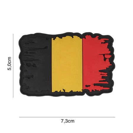 Patch 3D PVC Belgique vintage  surplus militaire lorraine grand est meuse stenay commercy surplus belgique surplus luxembourg Metz Nancy Verdun survivalisme bushcraft 