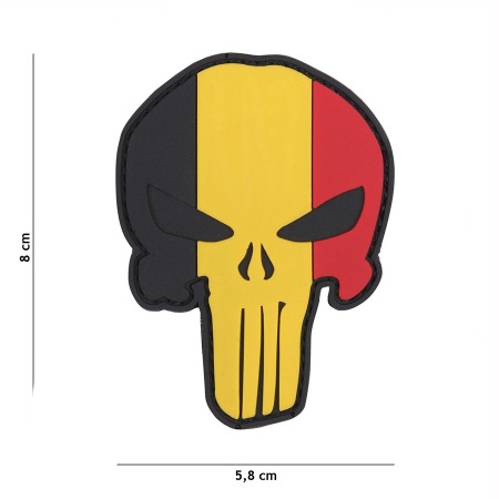 Patch 3D PVC Punisher Belgium surplus militaire lorraine grand est meuse stenay commercy surplus belgique surplus luxembourg Metz Nancy Verdun survivalisme bushcraft 