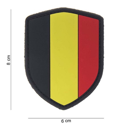 Patch 3D PVC shield Belgium surplus militaire lorraine grand est meuse stenay commercy surplus belgique surplus luxembourg Metz Nancy Verdun survivalisme bushcraft 