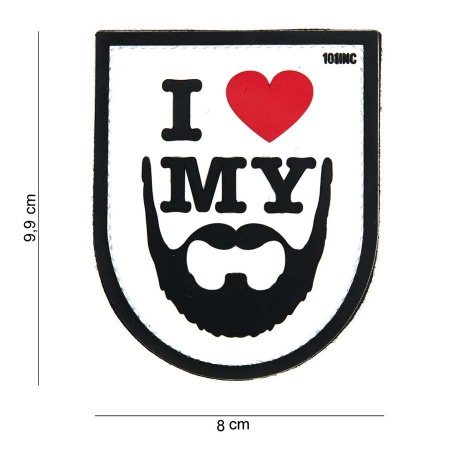 Velcro PVC i love my Beard (barbe) surplus militaire lorraine grand est meuse stenay commercy surplus belgique surplus luxembourg Metz Nancy Verdun survivalisme bushcraft 