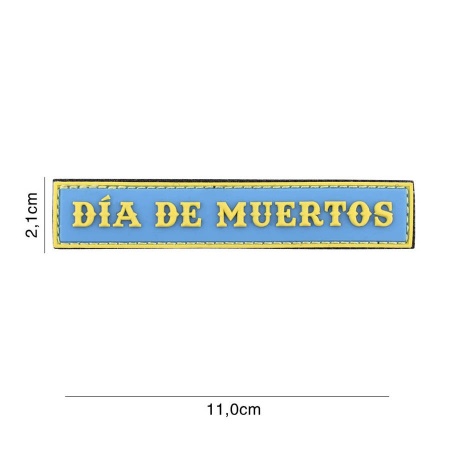 Patch 3D PVC Dia de Muertos (stripe) blue surplus militaire lorraine grand est meuse stenay commercy surplus belgique surplus luxembourg Metz Nancy Verdun survivalisme bushcraft 