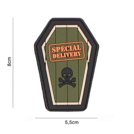 Patch 3D PVC Special Delivery green surplus militaire lorraine grand est meuse stenay commercy surplus belgique surplus luxembourg Metz Nancy Verdun survivalisme bushcraft 